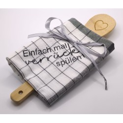 Set Kochlöffel & Geschirrtuch