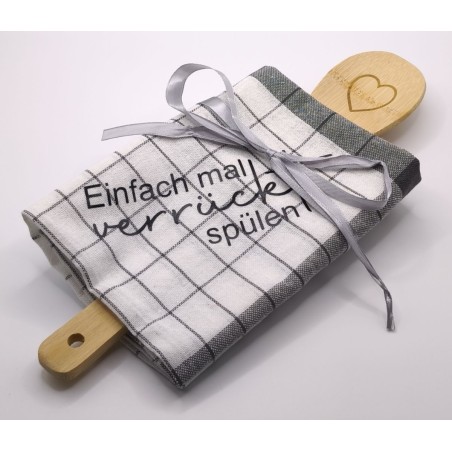 Set Kochlöffel & Geschirrtuch