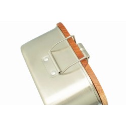 Lunchbox Edelstahl 700ml mit Holzdeckel