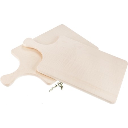 Schneidebrett mit Griff / Stollenbrett aus FSC® Ahorn Holz - 44 x 24 x 1,5 cm