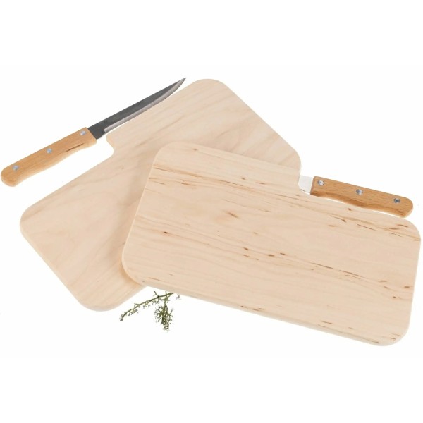 Schneidebrett mit Messer aus FSC® Erle 26 x 15 x 1,2 cm