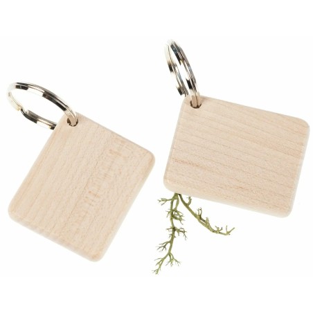 Schlüsselanhänger FSC® Ahornholz | Rechteckig 45x35x5mm